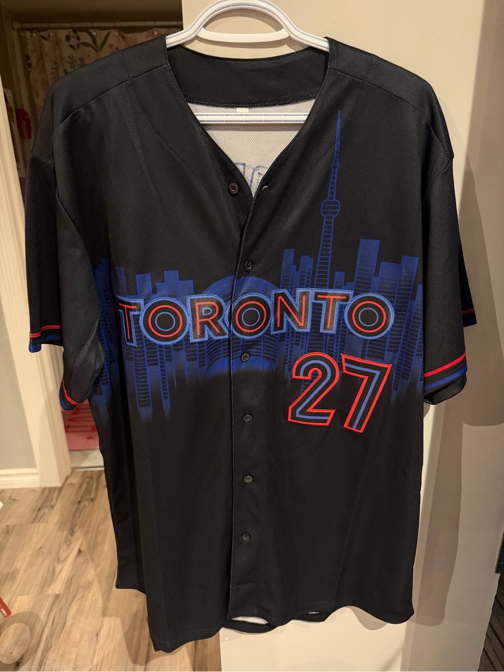 Toronto #27 Black Graphic Baseball Jersey